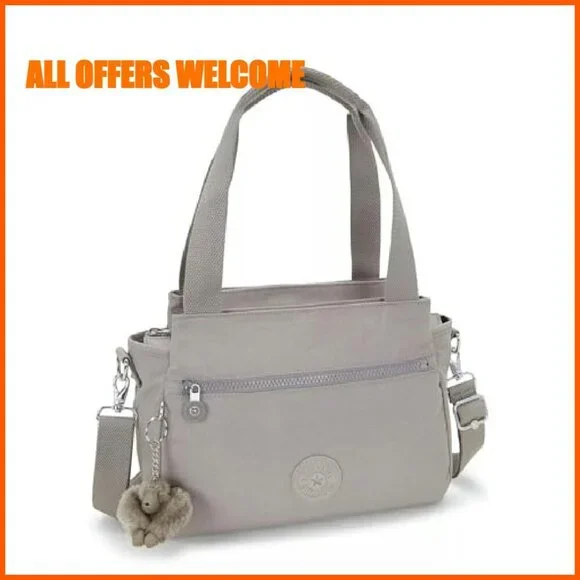 Lightweight Crossbody Bag with Magnetic Pockets, Multi-Compartment Shoulder Bag
